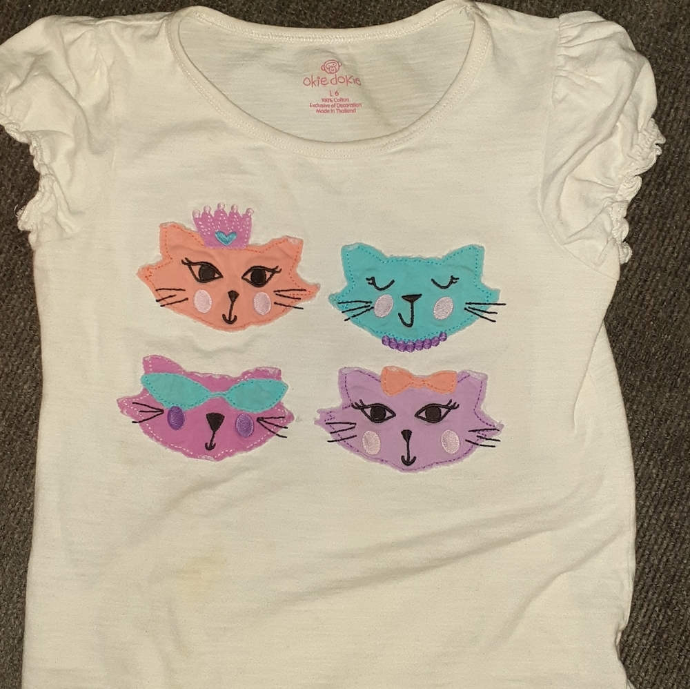 Girls kitty shirt